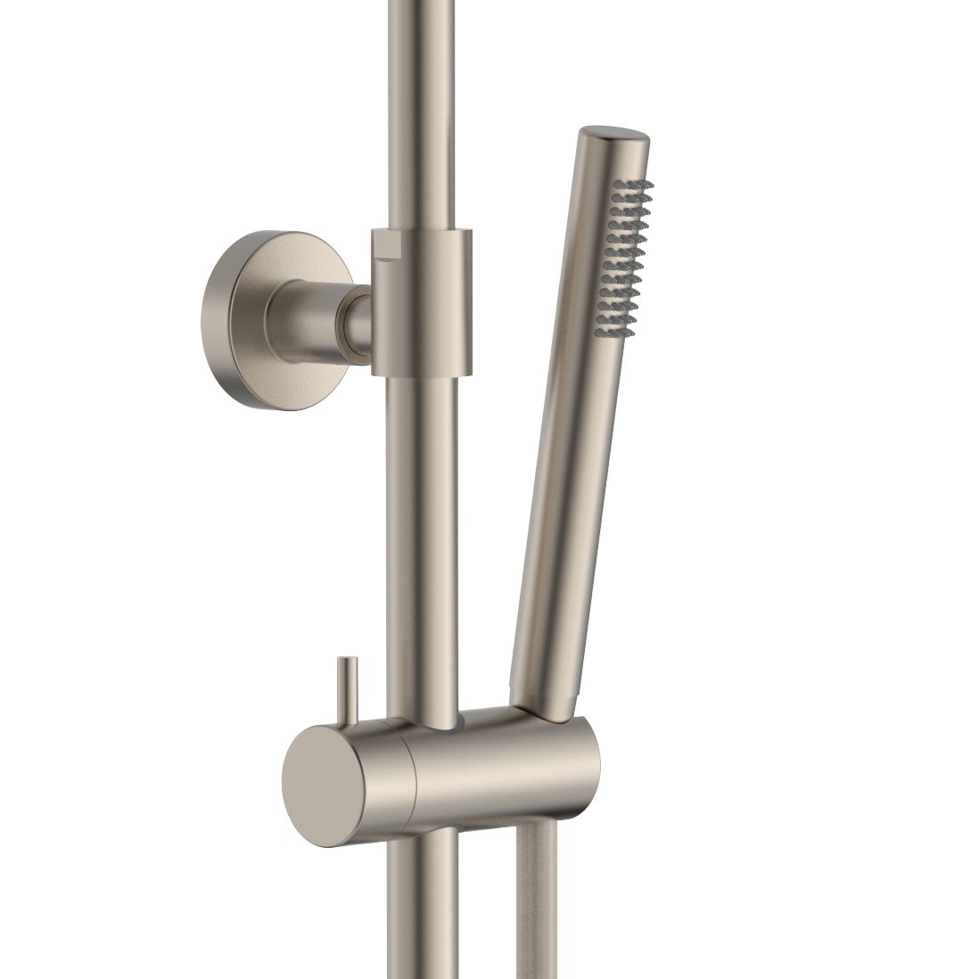 ALONI OPTIMA RONDO SET DE DOUCHE À JETS DE PLUIE – THERMOSTATIQUE – MONTAGE APPARENT - COOL TOUCH – BELGAQUA – ACIER INOX BROSSÉ vue 4