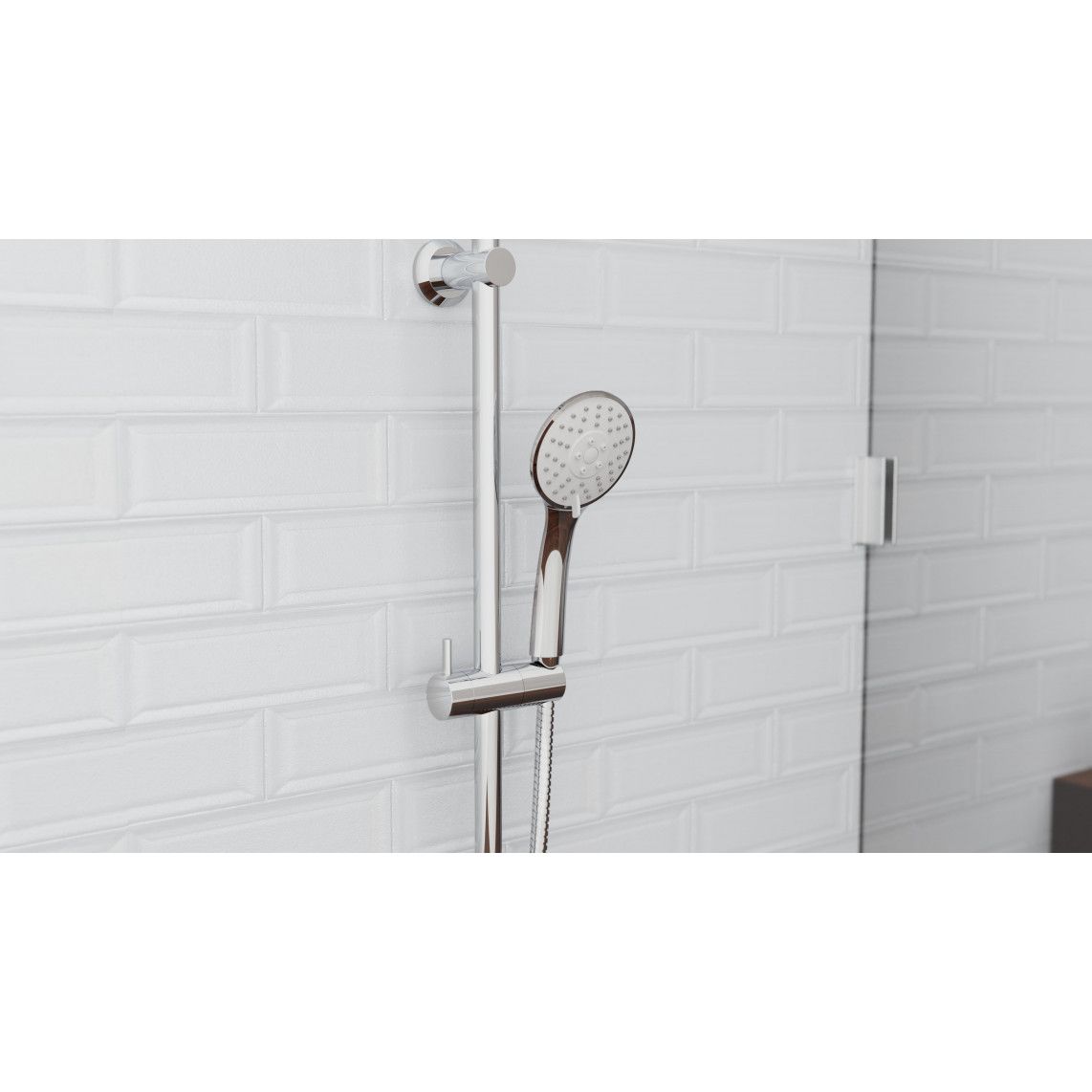 61831 NAPOLI Hand shower set, chrome vue 4