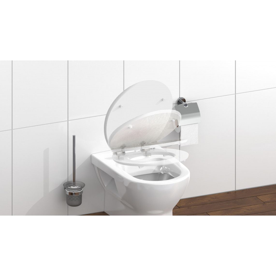 80541 MDF HG Toilet seat RED STARFISH, with soft close vue 9
