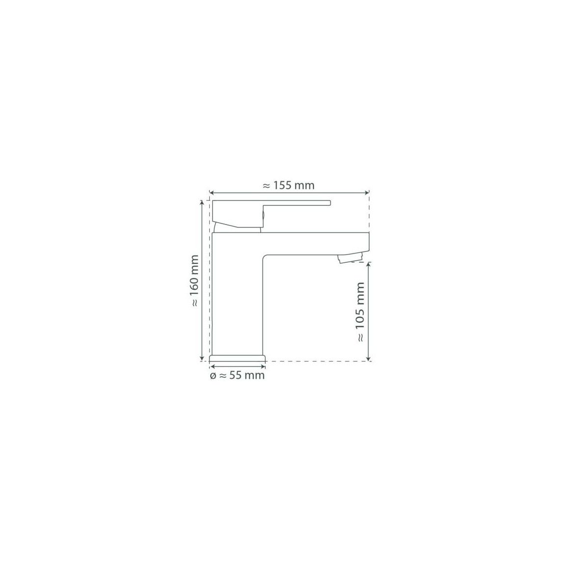 34214 ELEPHANT Wash basin mixer, anthracite matt vue 10