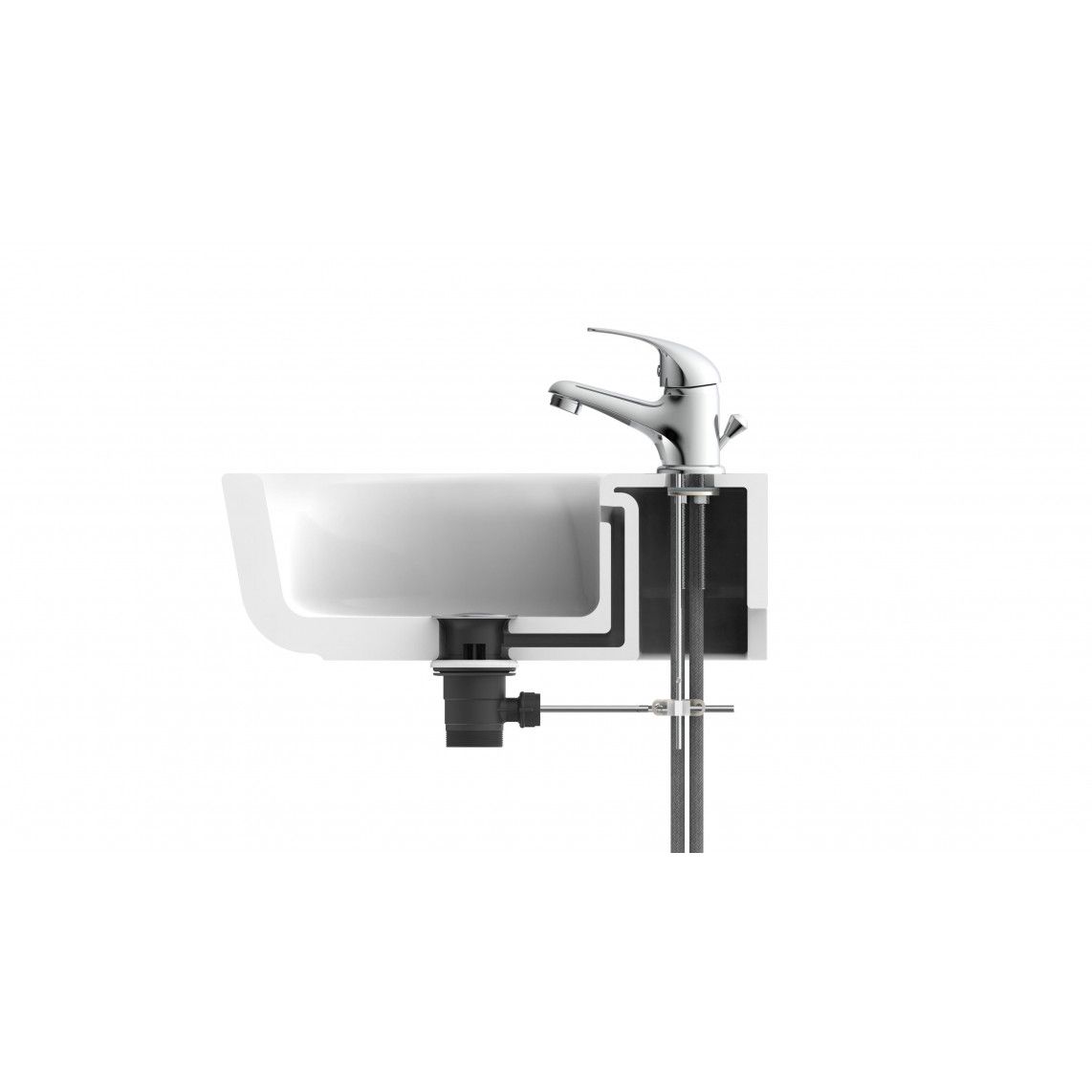 41100 ATHOS PLUS Wash basin mixer, chrome vue 10