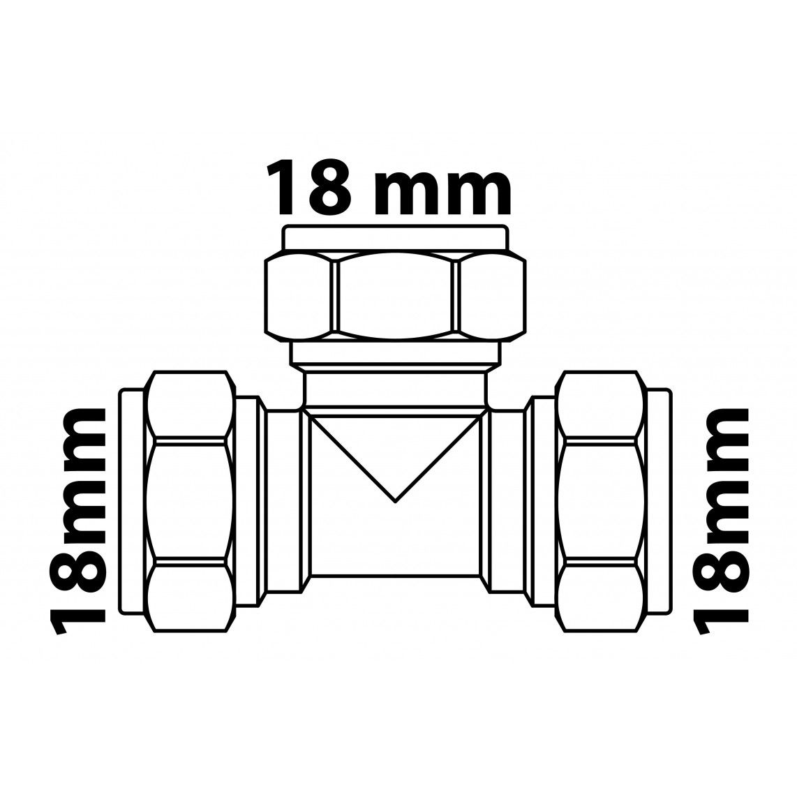 989453317 Tee piece, brass, 8 mm, clamp fitting for copper pipe vue 5