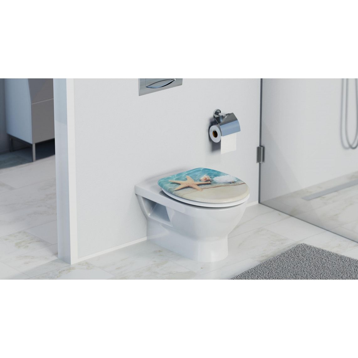 82196 Duroplast WC-zitting BEACH, met valrem vue 6