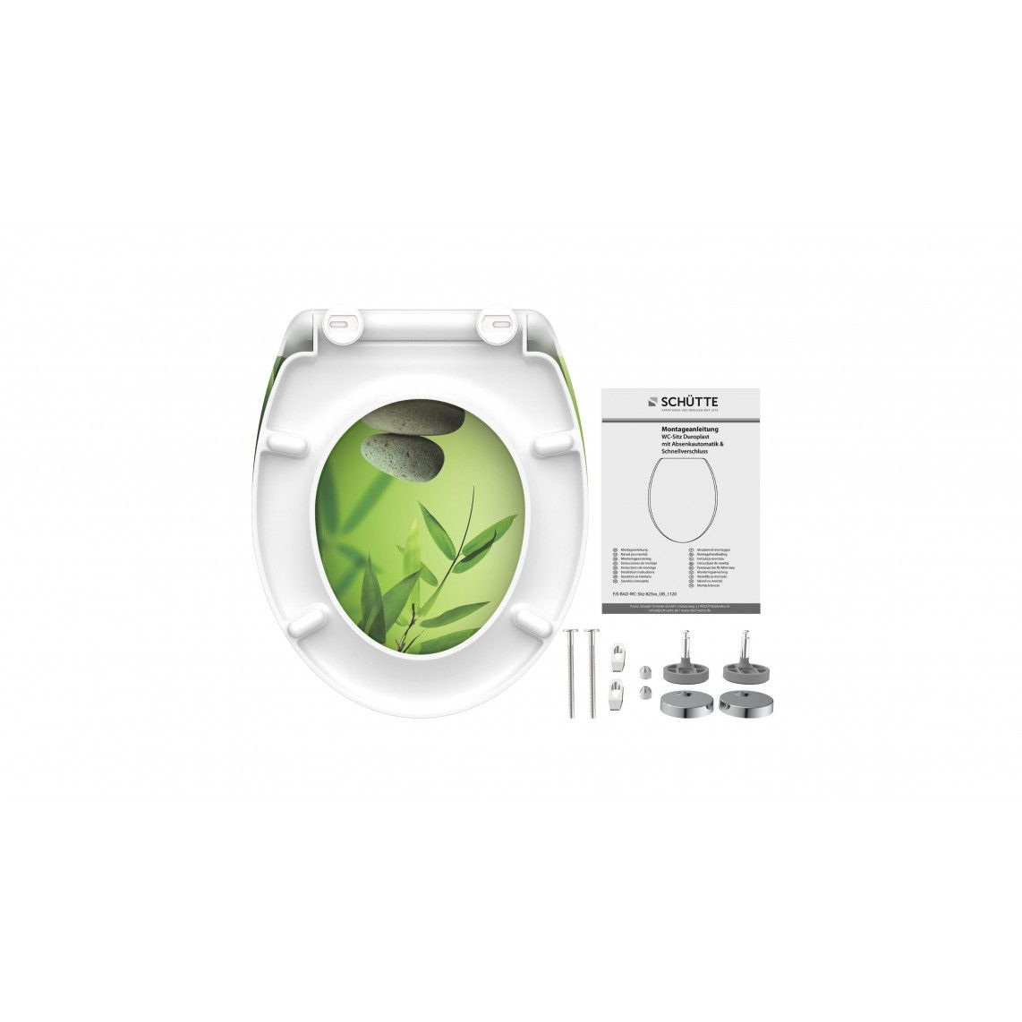 82365 Duroplast WC-zitting GREEN GARDEN, met valrem en afneembaar vue 6
