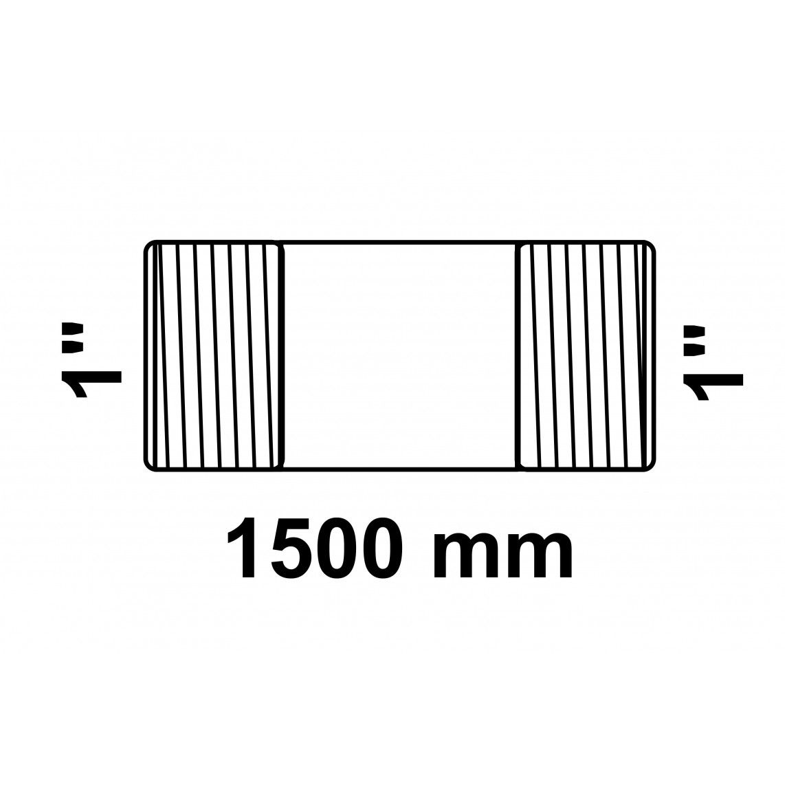 989826255 Barrel nipple, malleable galvanized, 1" x 1500 mm vue 2