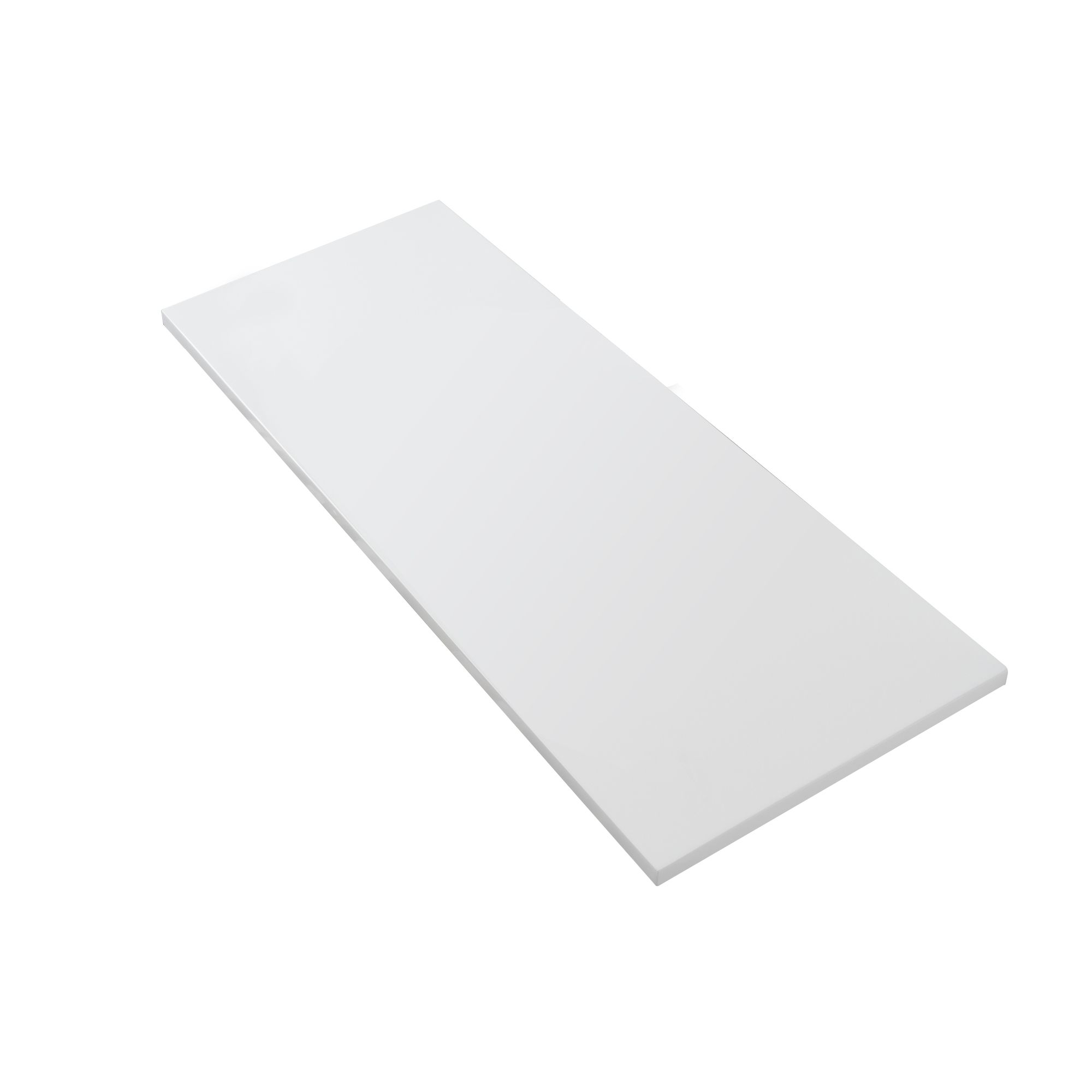 WONDA TABLET VOOR WASTAFELONDERKAST - ZONDER KRAAN- EN AFVOERGAT - KUNSTMARMER - 120X1,2X52,5 CM - MAT WIT vue 2