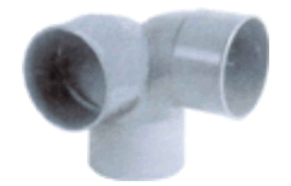 Nicoll raccord à coller PVC coude double d'équerre D 50 gris