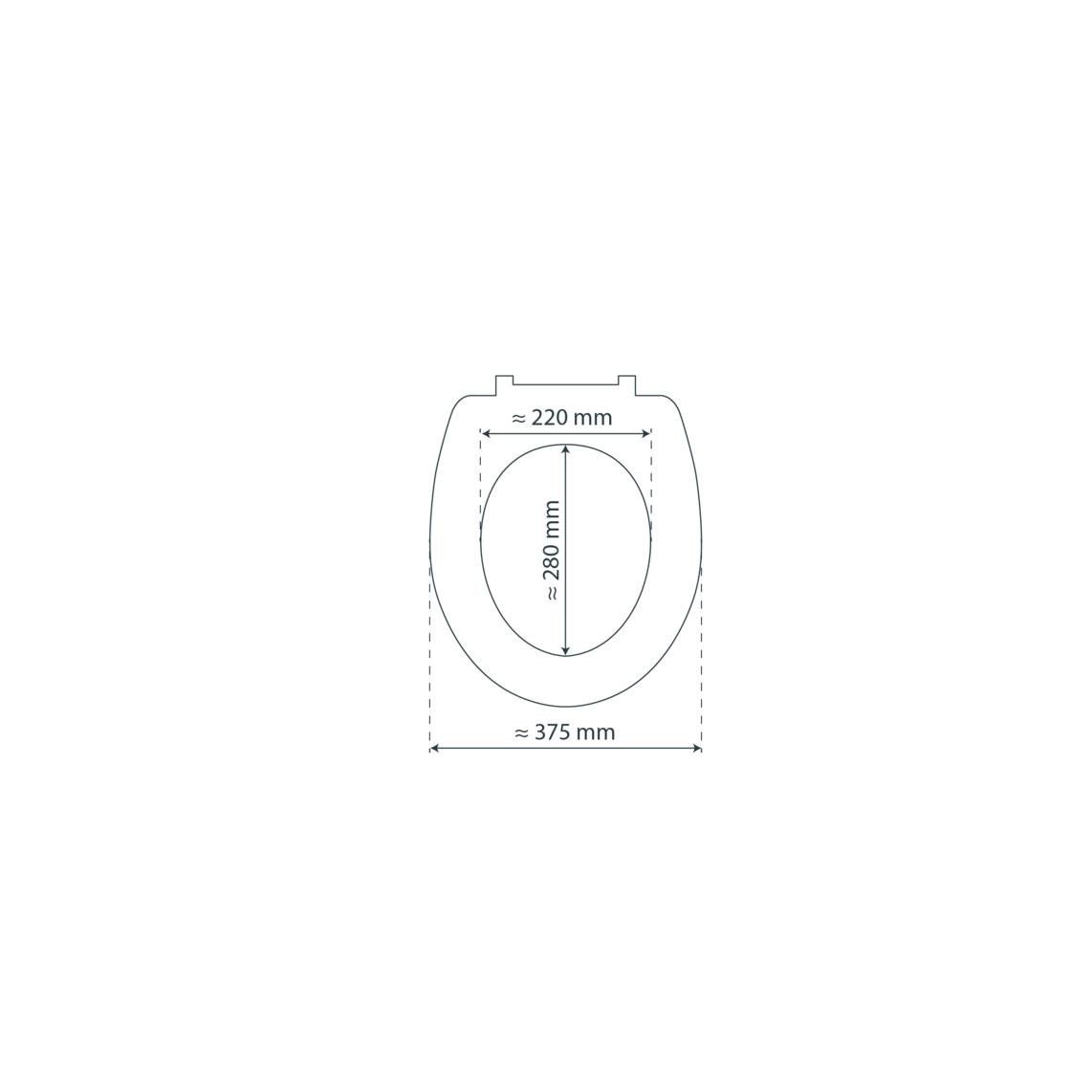 82850 Duroplast wc-zitting WHITE, Made in Europe, met valrem en afneembaar, inclusief geursteen vue 2