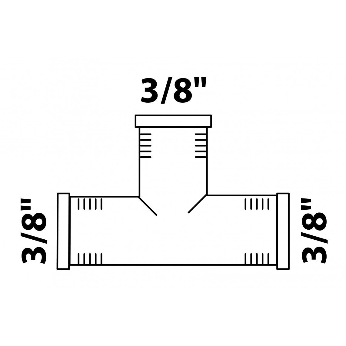 989401155 Tee piece, brass, chrome, 3/8" female vue 2