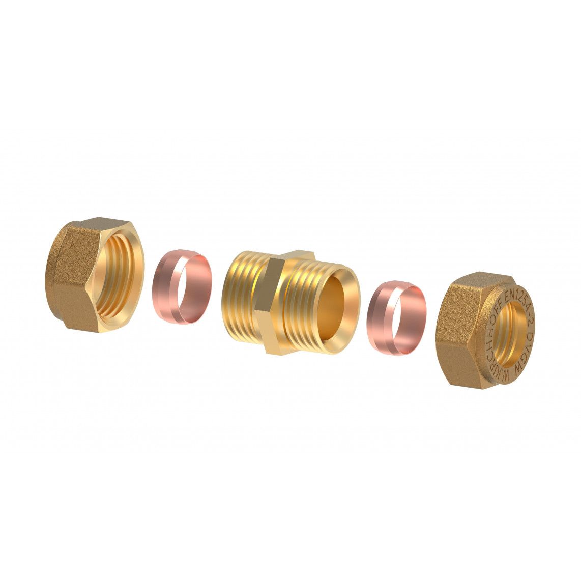 989454317 MS fitting, blanco, 15 mm, knelfitting voor koperen buis, vue 3