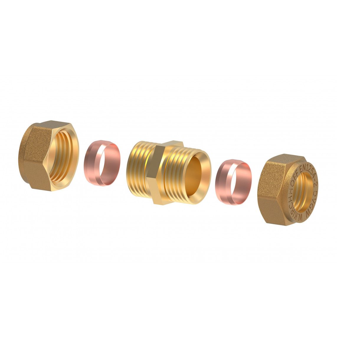 989454417 MS fitting, blanco, 18 mm, knelfitting voor koperen buis vue 3