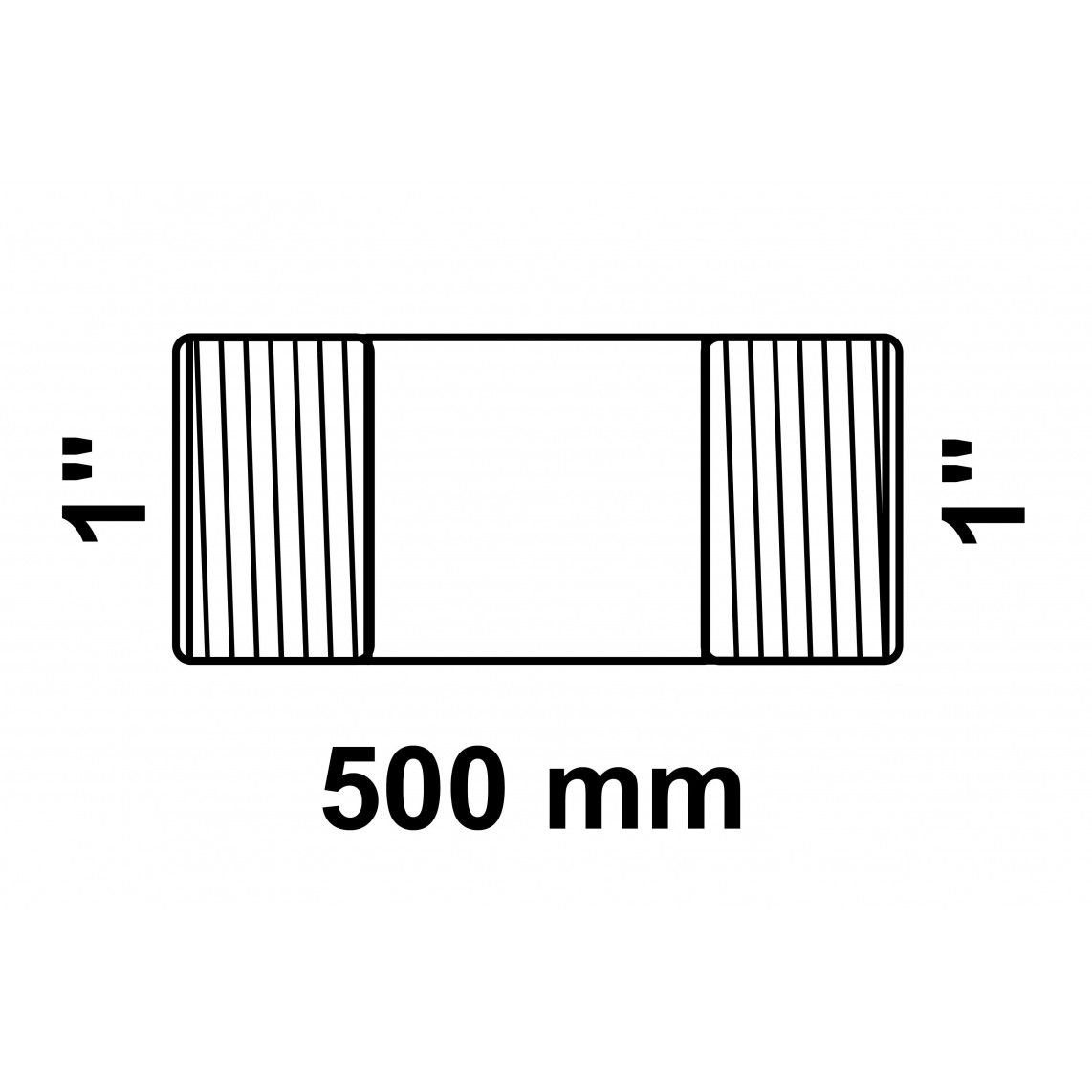 989826655 Barrel nipple, malleable galvanized, 1" x 500 mm vue 2