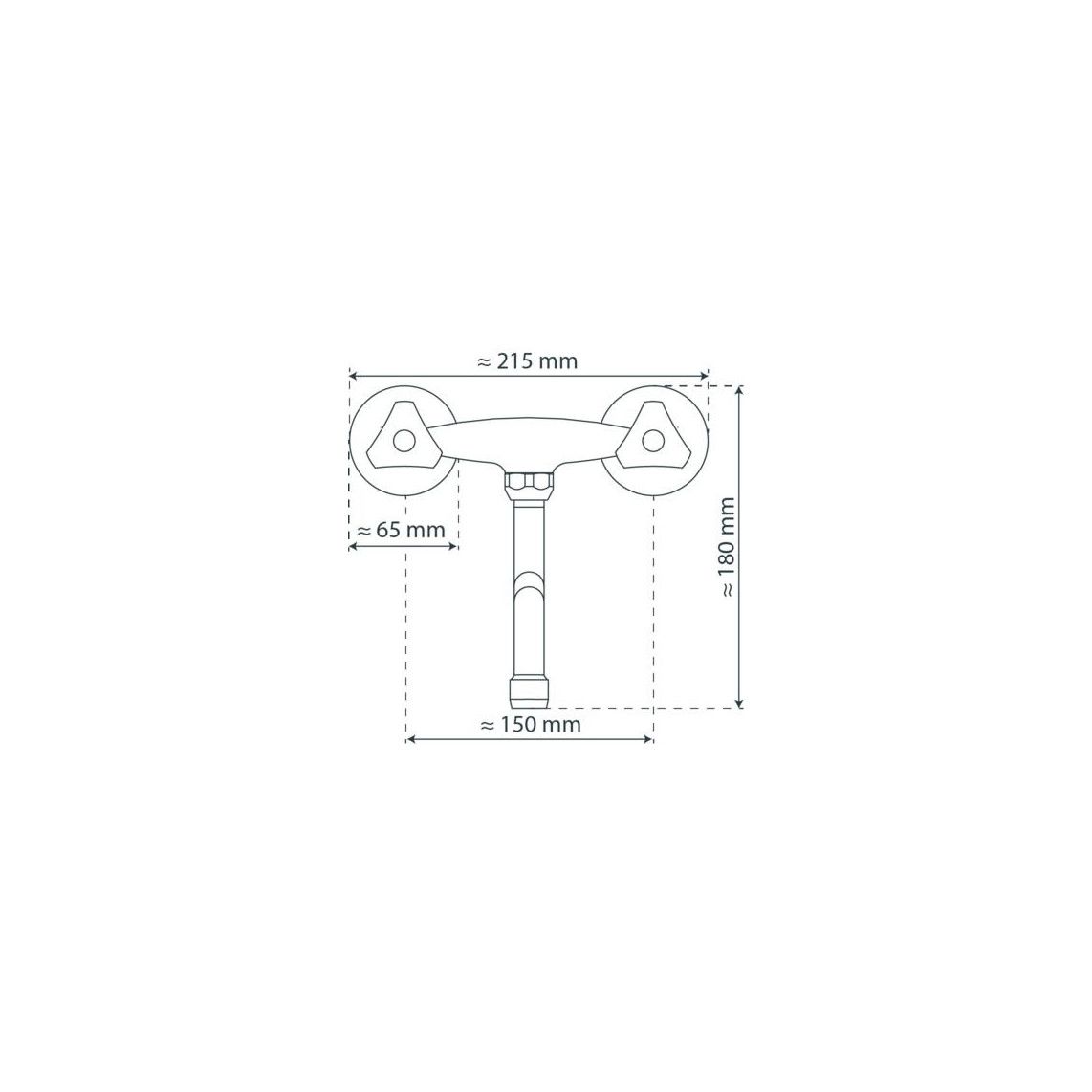 37150 CESTI Sink mixer, chrome, for wall fixing vue 4