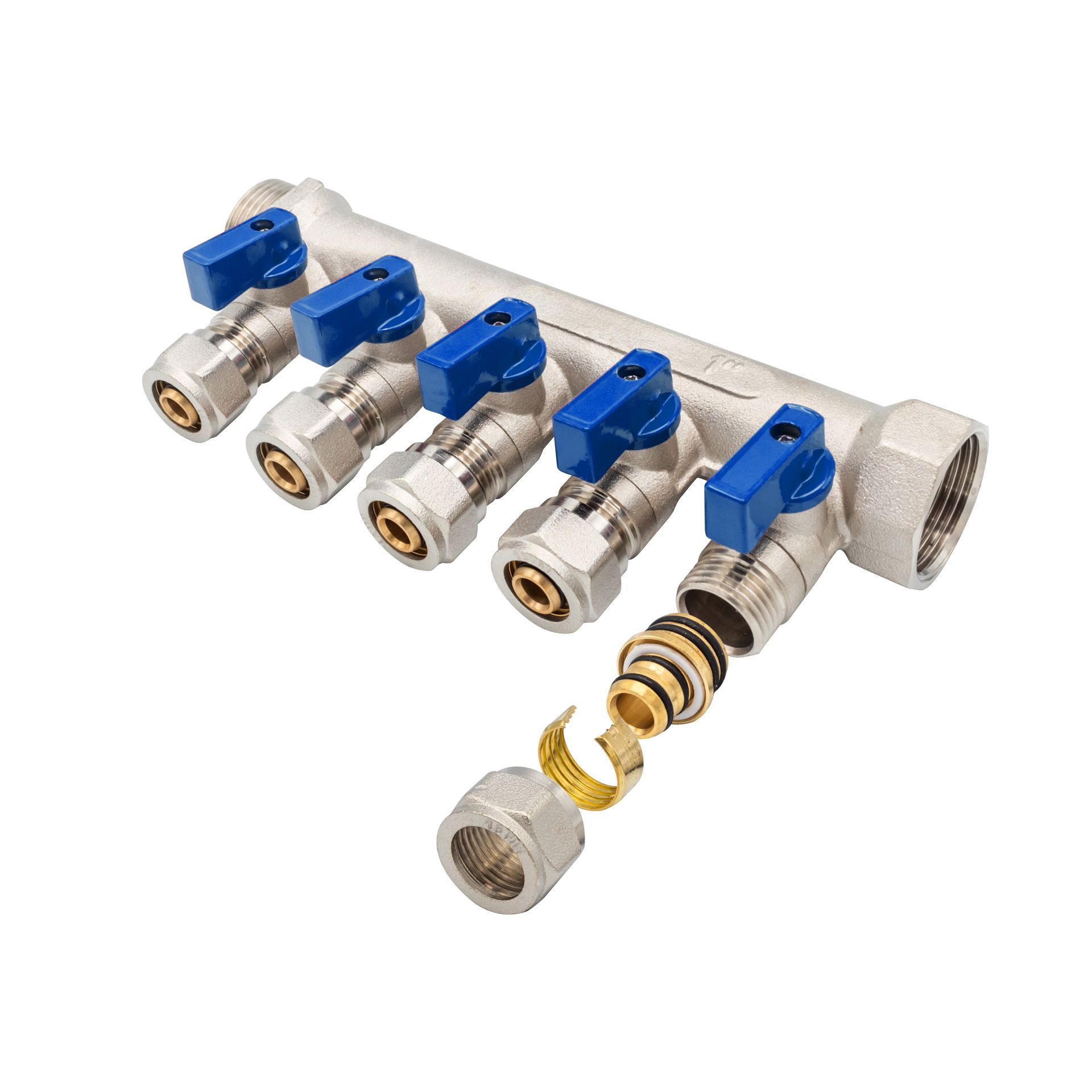 Collecteur A Vanne MF-1” 5×16 Bleu