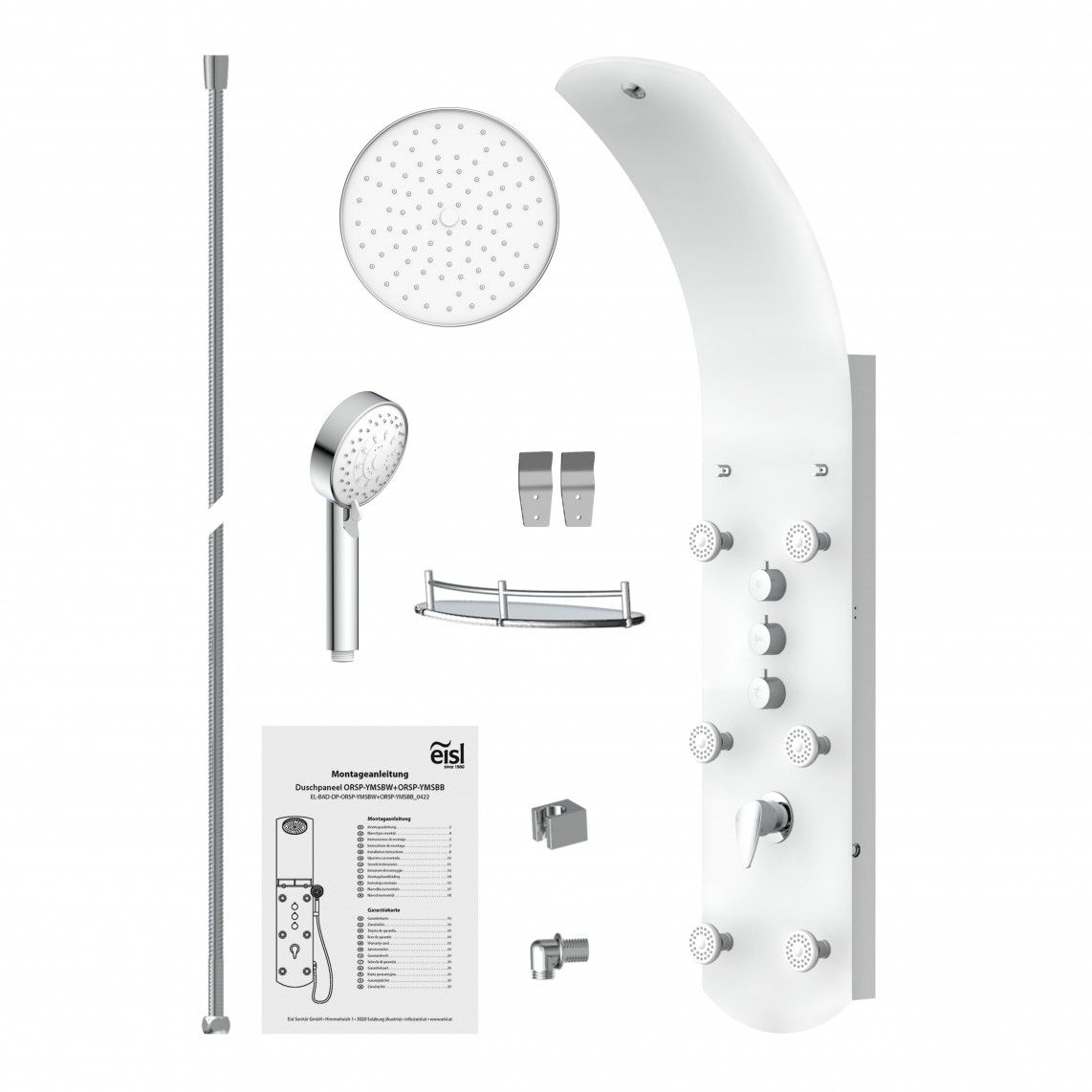 ORSP-YMSBW KARIBIK Shower panel, white vue 6