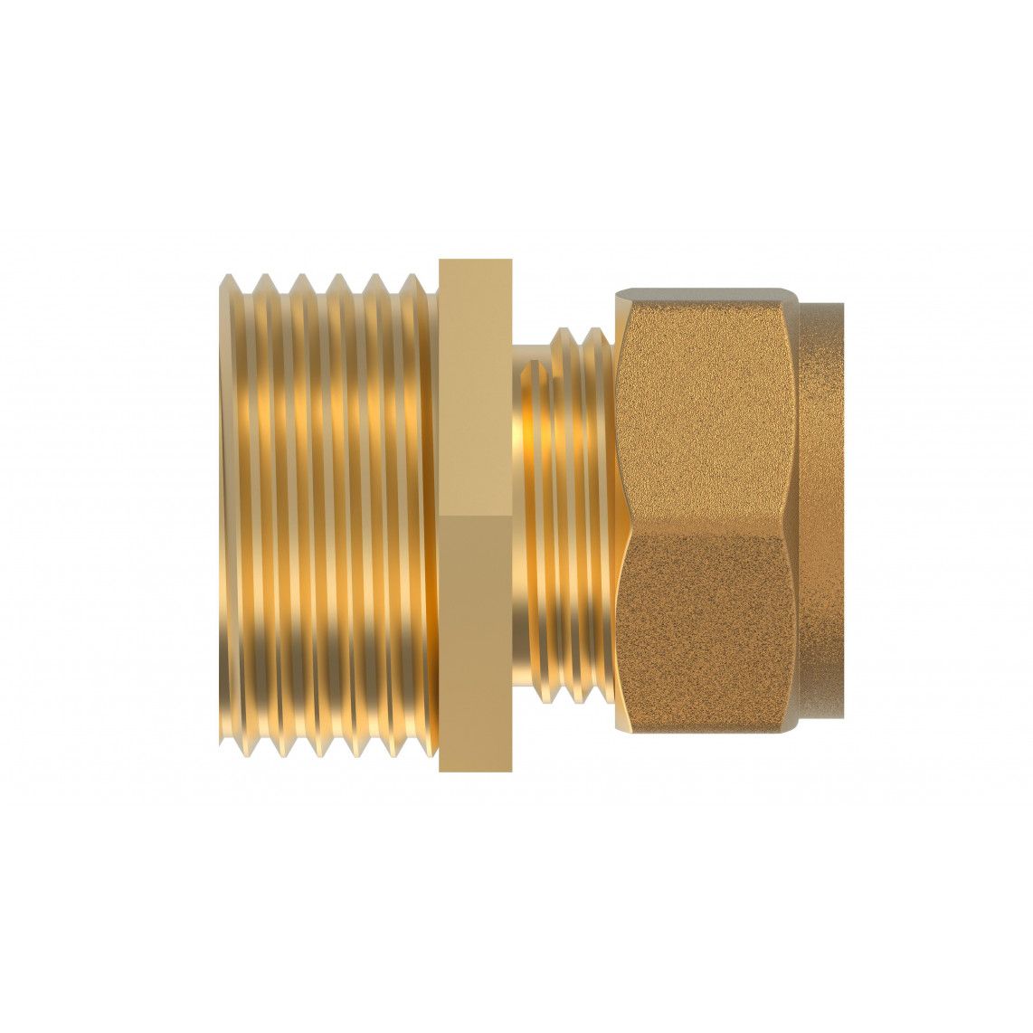 989457817 Transition piece, brass, 22 mm x 1" male, clamp fitting for copper pipe vue 2