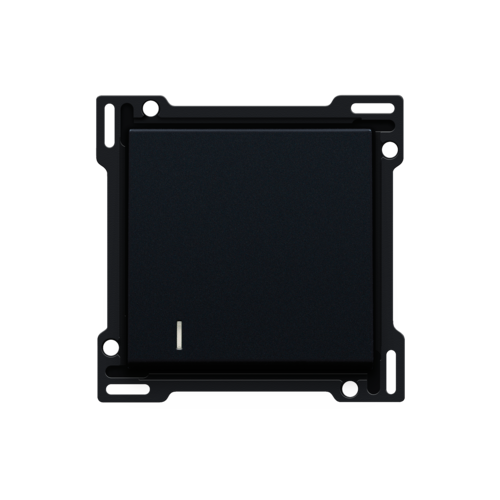 Set de finition avec voyant pour interrupteur ou bouton-poussoir simple, couleur black coated