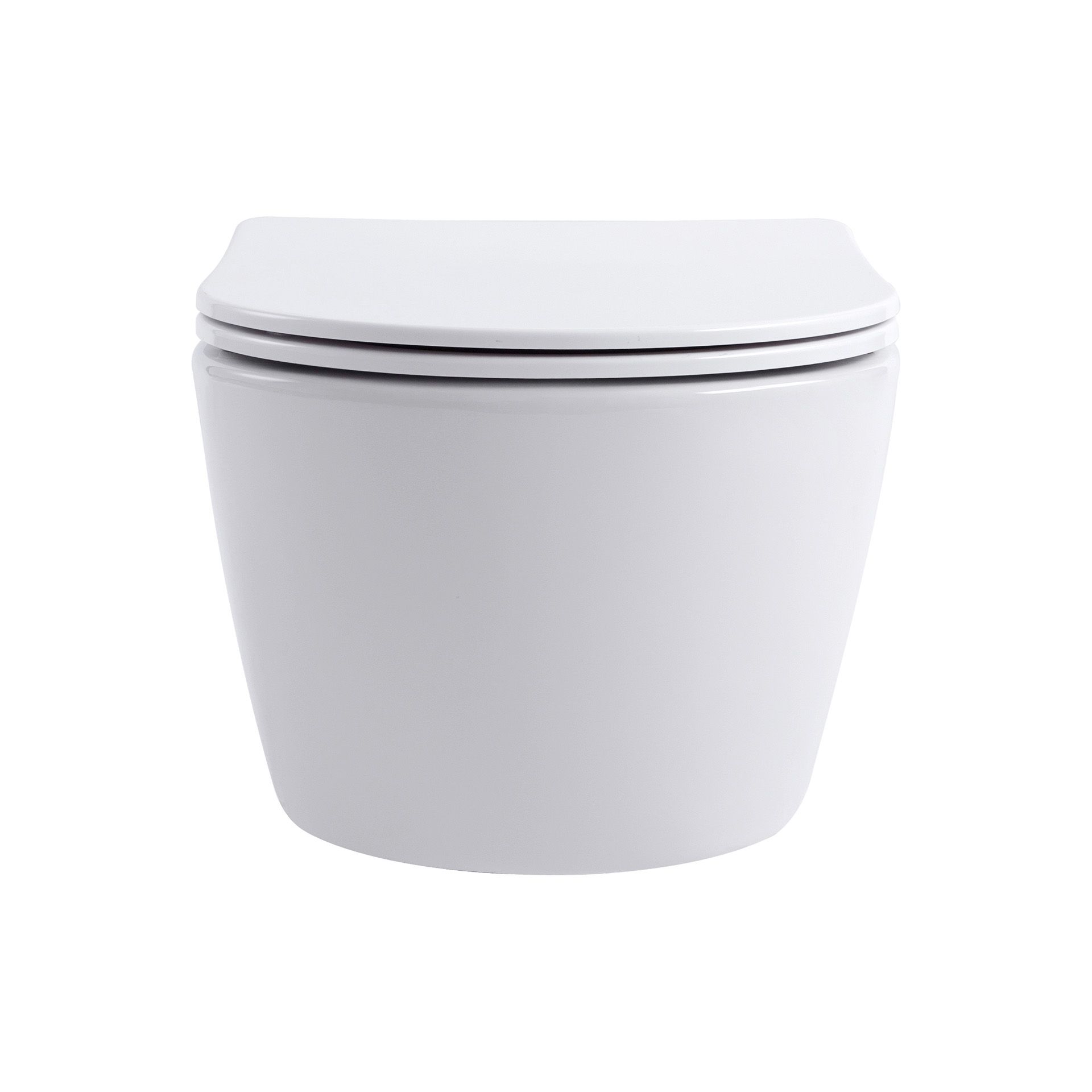 ALONI PRO WC SUSPENDU – SANS BRIDE – AVEC ABATTANT – DUROPLAST – SOFT CLOSE – QUICK RELEASE – COMPACT 49 CM - 36X32X49 CM – BLANC MAT vue 5