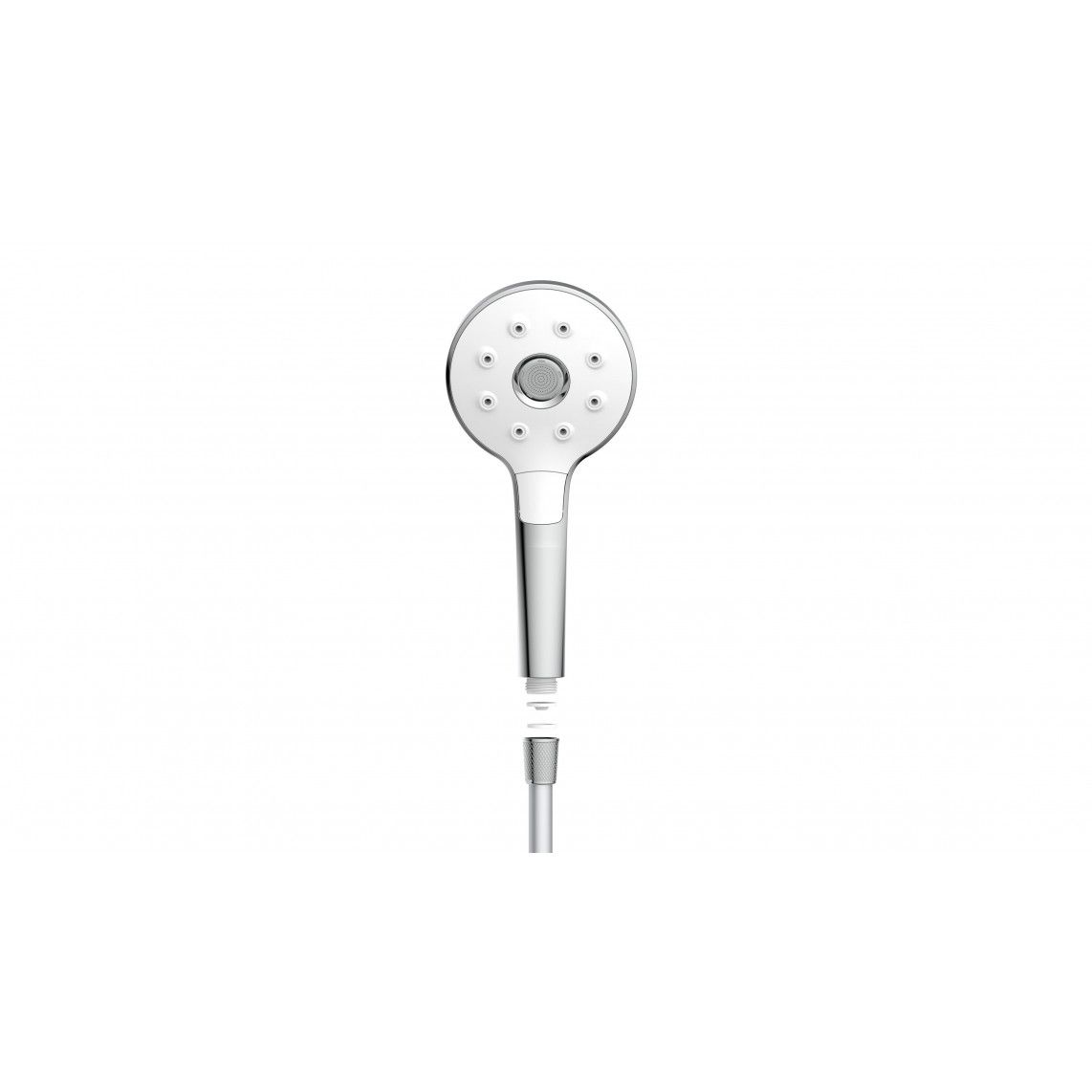 60840 PERUZZI hand shower, chrome/white vue 4