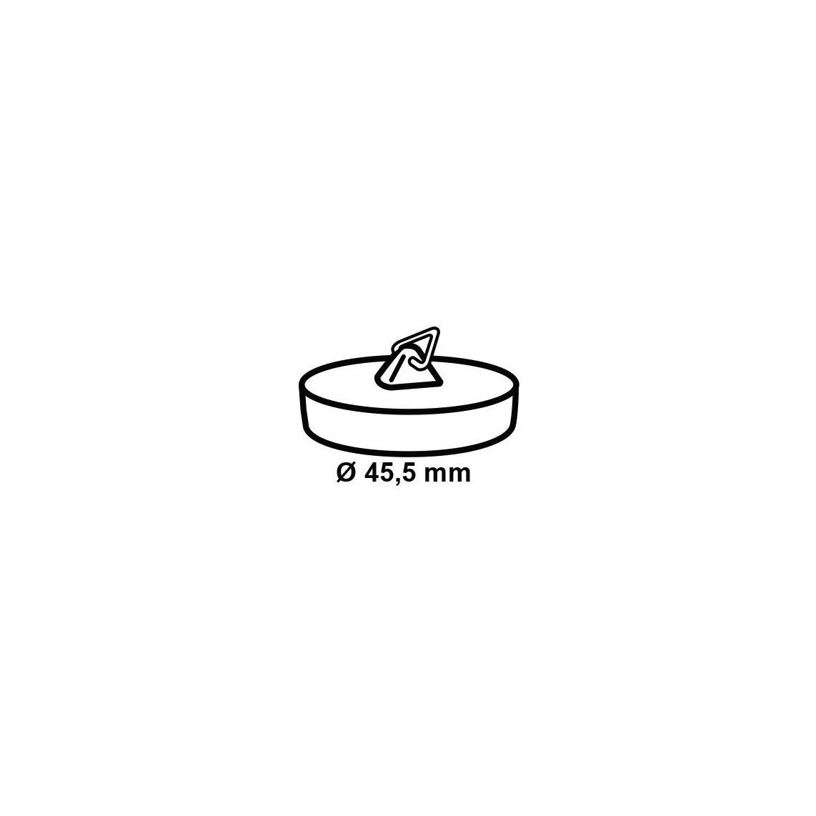 988124017 Valve plug, 45,5 mm, magnetic, for bathtub vue 2
