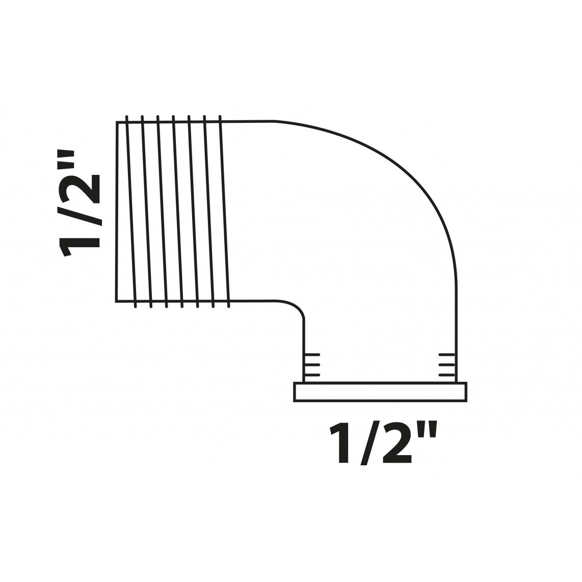 988956213 Angle 90°, red brass, 1/2" female x 1/2" male vue 2