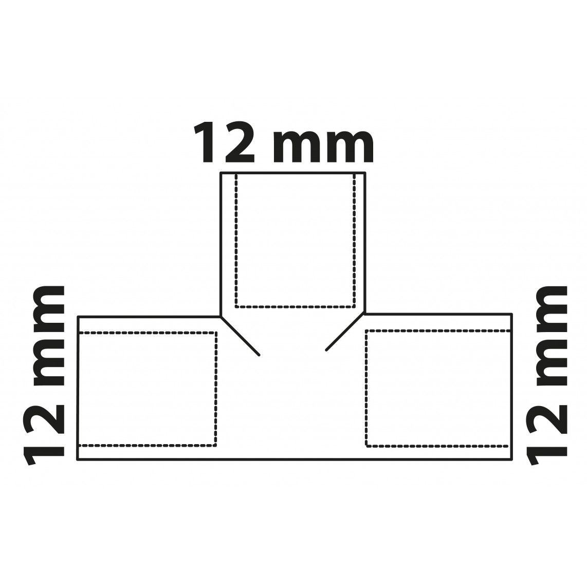 989042017 Tee piece, copper solder fitting, 12 mm, 3 sockets vue 3