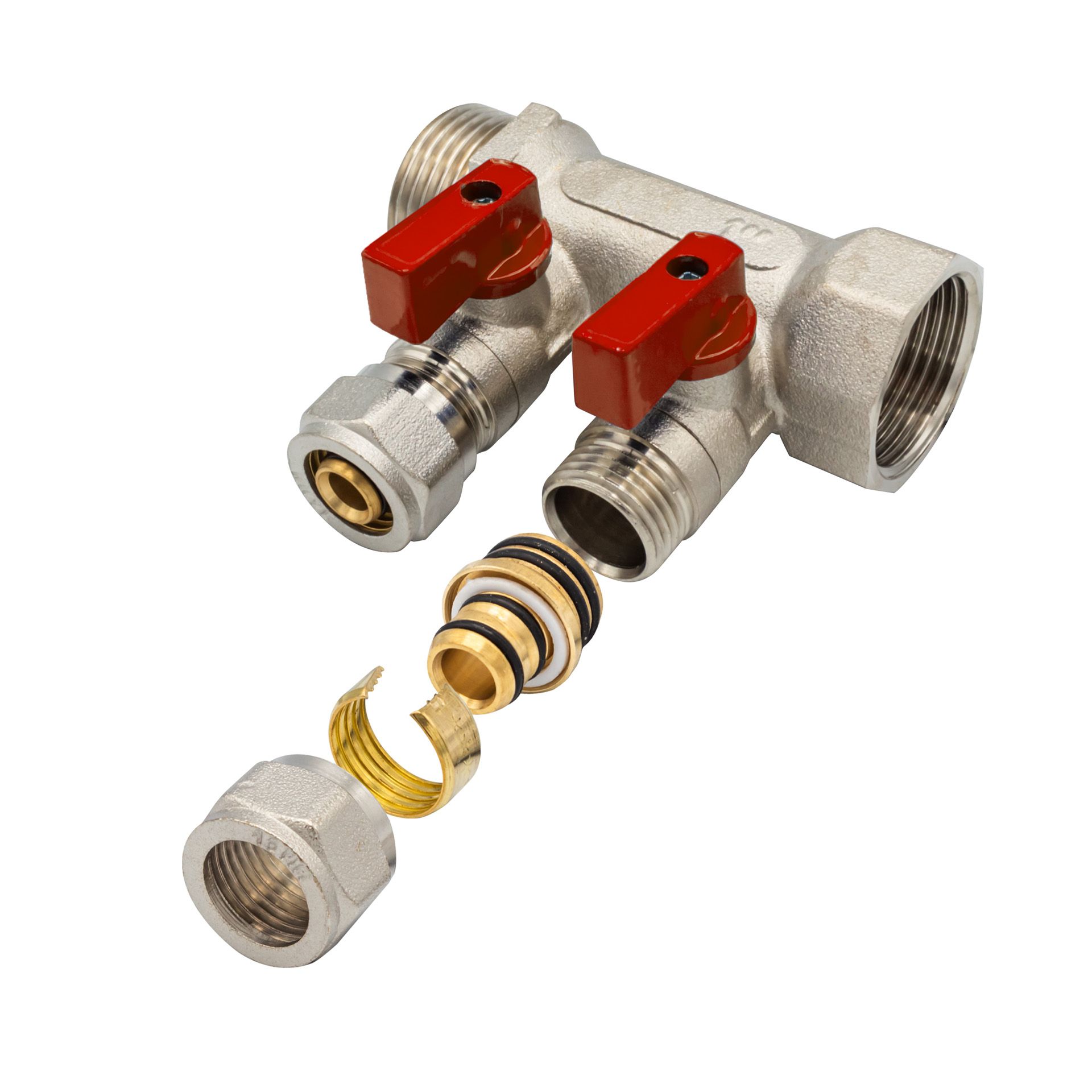 Collecteur À Vanne MF-1” 2×16 Rouge