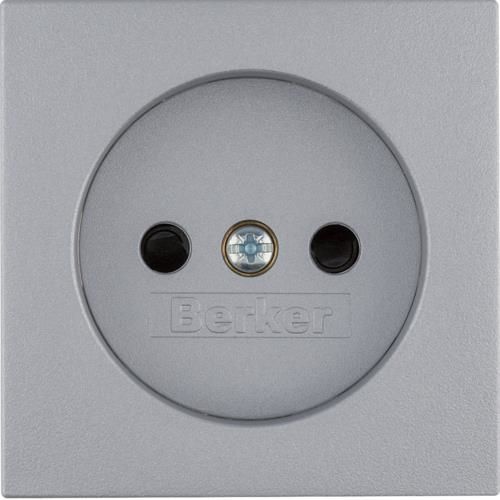 Sets de finition pour prise de courant sans terre Berker S.1 / B.3 / B.7 Alu, mat