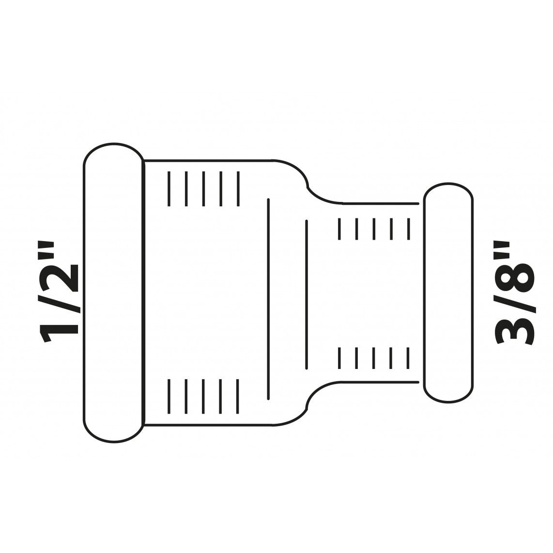 988954213 Reducing double socket, red brass, 1/2" female x 3/8" female vue 2