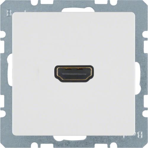 Prise Hdmi Berker Q.1 / q,3 Blanc polaire, Velours