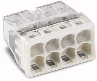 Borne pour boîtes de dérivation COM borne pour 8 conducteurs couleur du boîtier transparent, Gris