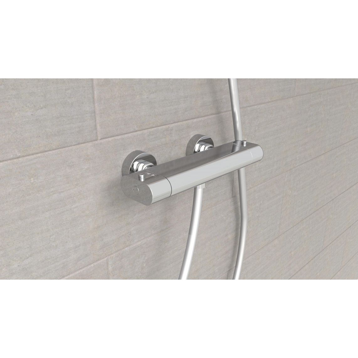 1230090 CARNEO Thermostatische douchekraan, chroom vue 7
