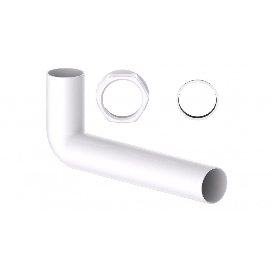 98837448 KS afvoerbocht, wit, 1 1/2"BI x 235 mm x 40 mm vue 2