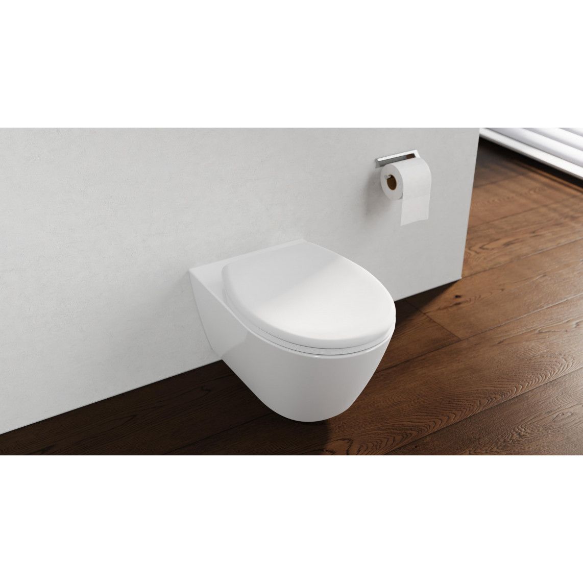 82600 Duroplast Toilet seat WHITE, PREMIUM, with soft close and quick release vue 8