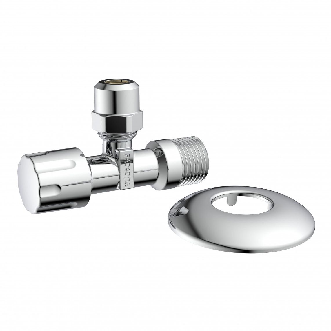 98480410 hoekstopkraan, 1/2"BU x 3/8"BU x 10 mmQ, met Duwrozet vue 2