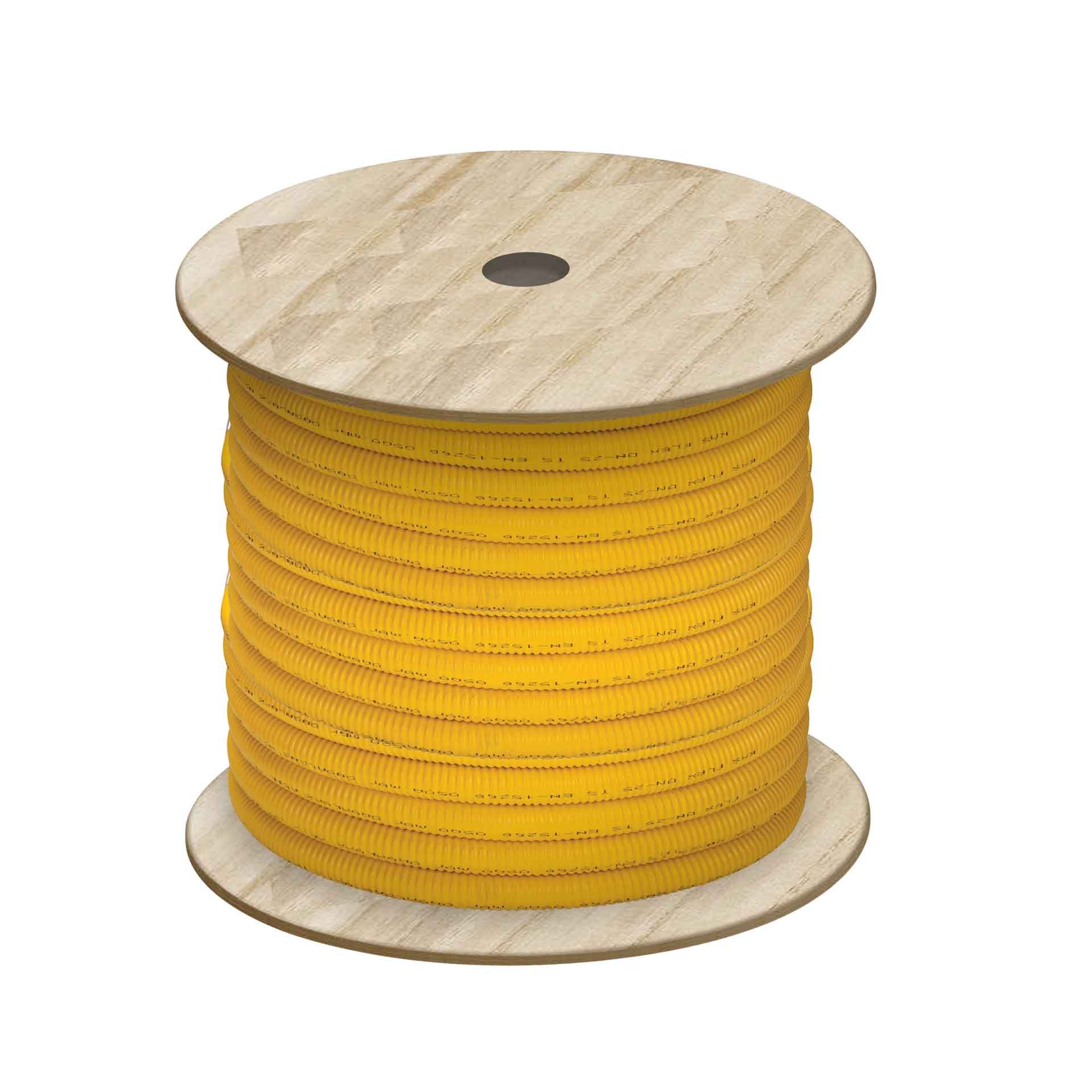 INOX DN32×100M Tuyau Plt Ondule EN Rouleau Gaine Jaune