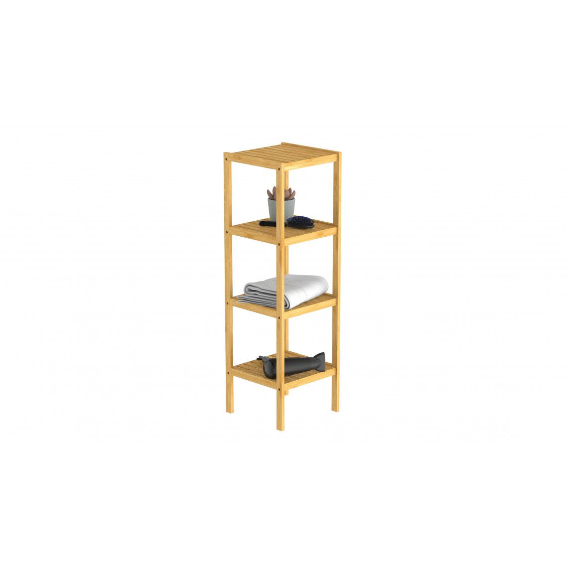 BMBA02-REG41 Bamboo shelf, 4 shelves vue 4