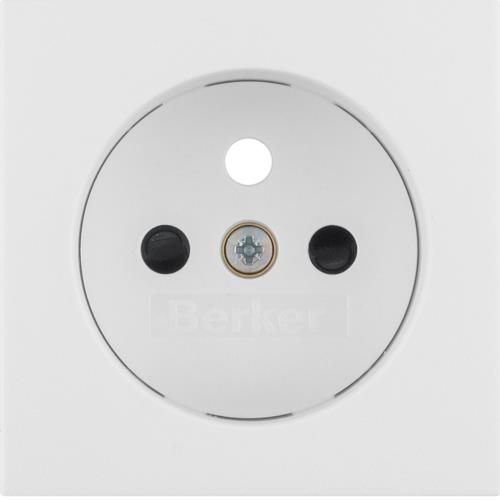 Sets de finition pour prise de courant avec terre Berker S.1 / B.3 / B.7 Blanc polaire, mat