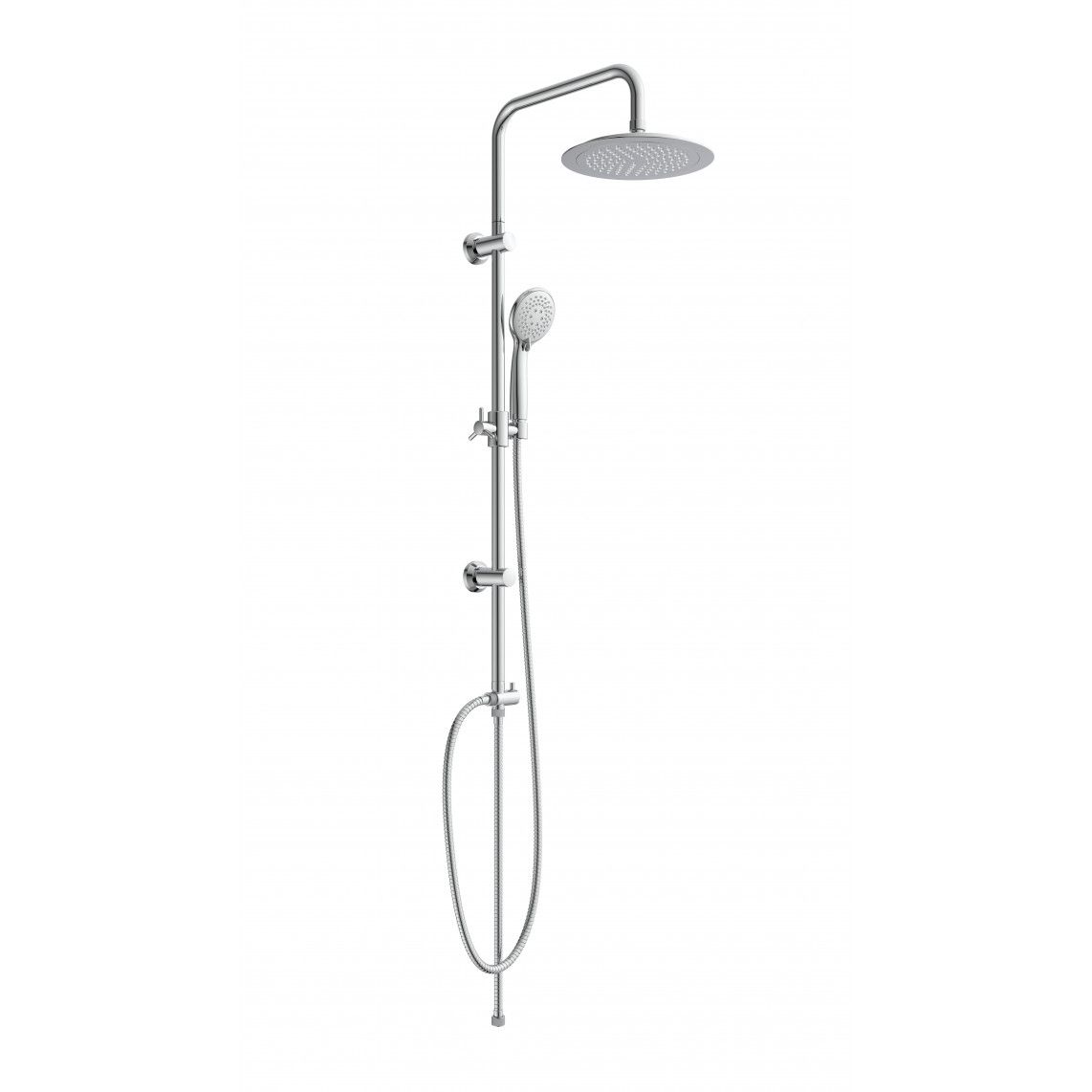 DX12009 Overhead shower set, chrome, for glueing vue 3