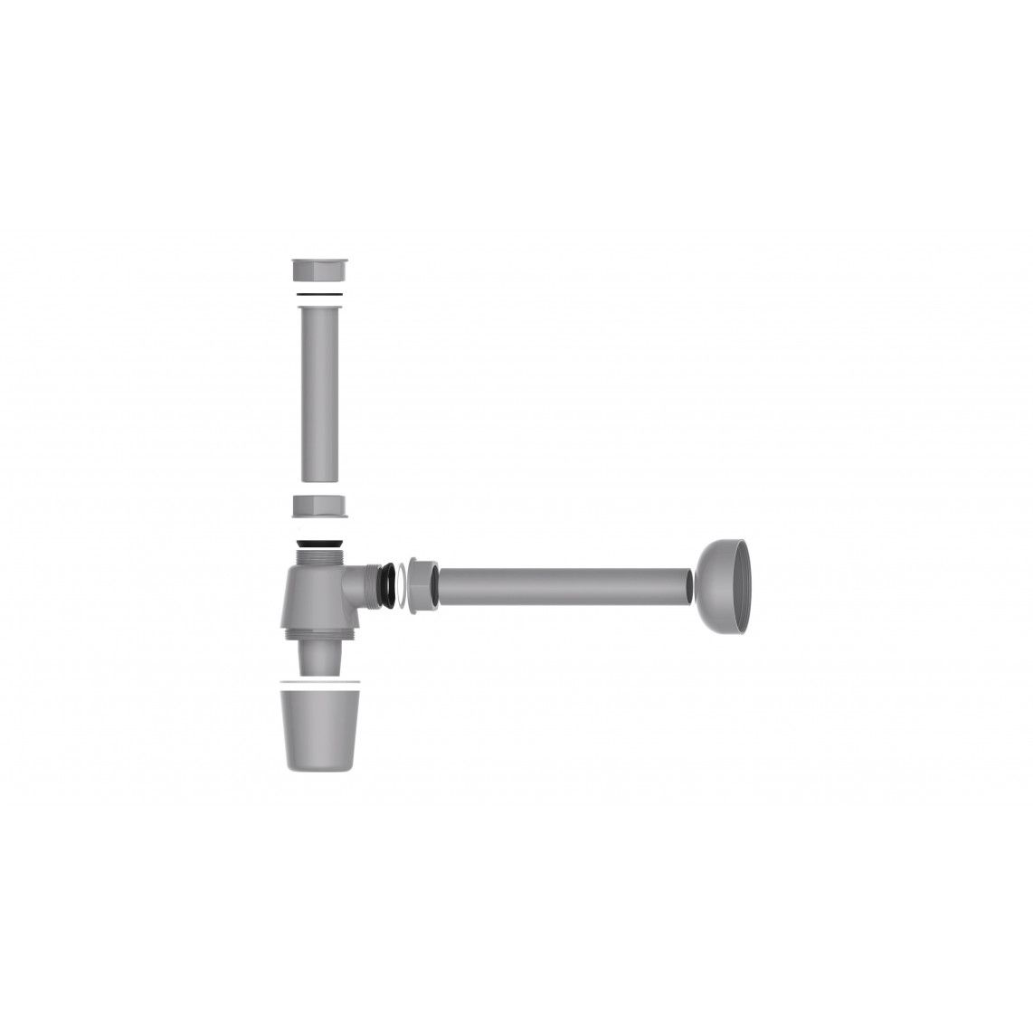 98803049 ECO-SAVE Bottle trap, plastic, grey, 1 1/4" x 32 mm vue 4