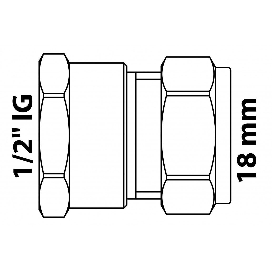 989456317 MS overgangsstuk, blanco, 18 mm x 1/2"BI, knelfitting voor koperen buis, vue 4