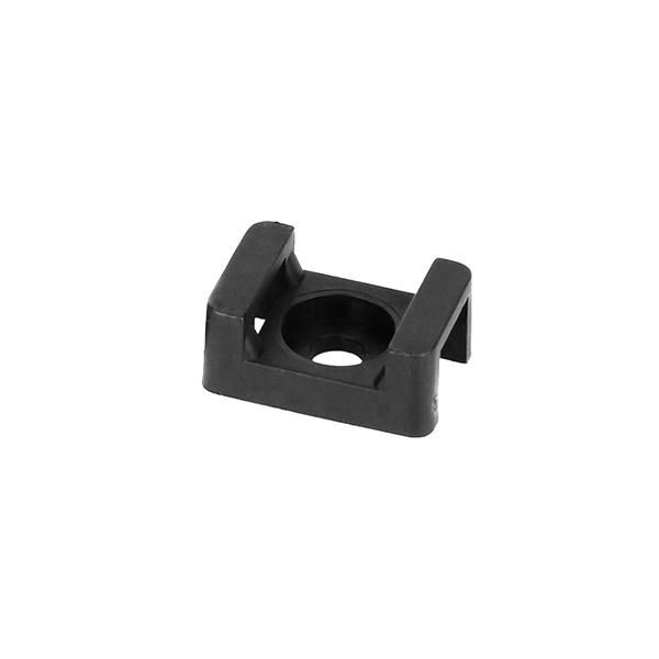 Embase pour collier de câblage fixation à vis 22 x 16mm, diamètre 6.8mm, Noir, 100 pièces
