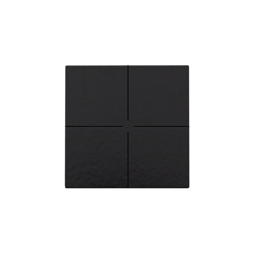 Bouton-poussoir quadruple pour Niko Home Control, couleur piano black coated