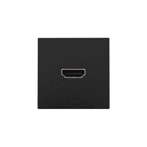Set de finition avec prise HDMI/HDMI, couleur piano black coated