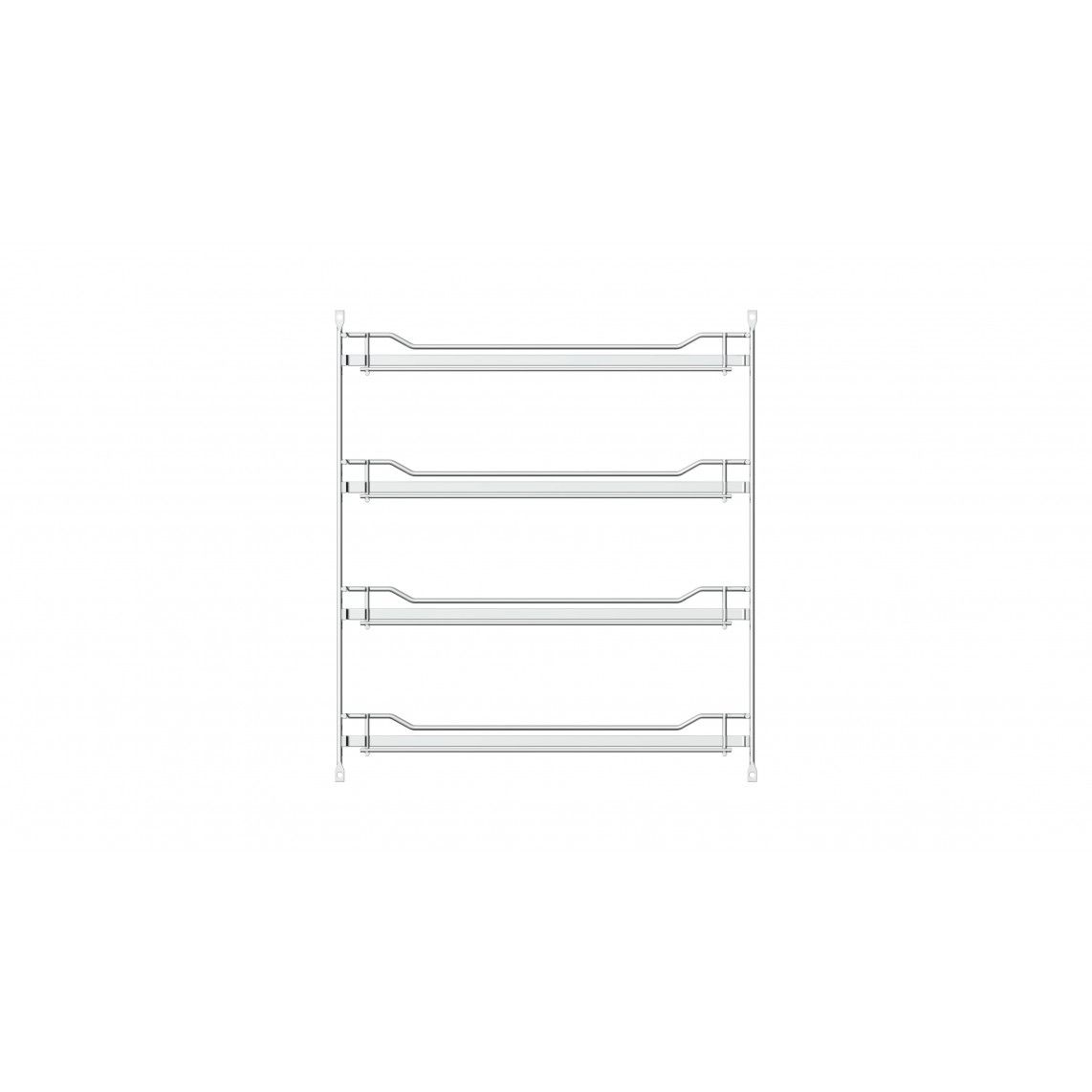 2082 Spice rack, chrome, 370 x 60 x 425 mm, für 4 x 6 tins vue 5