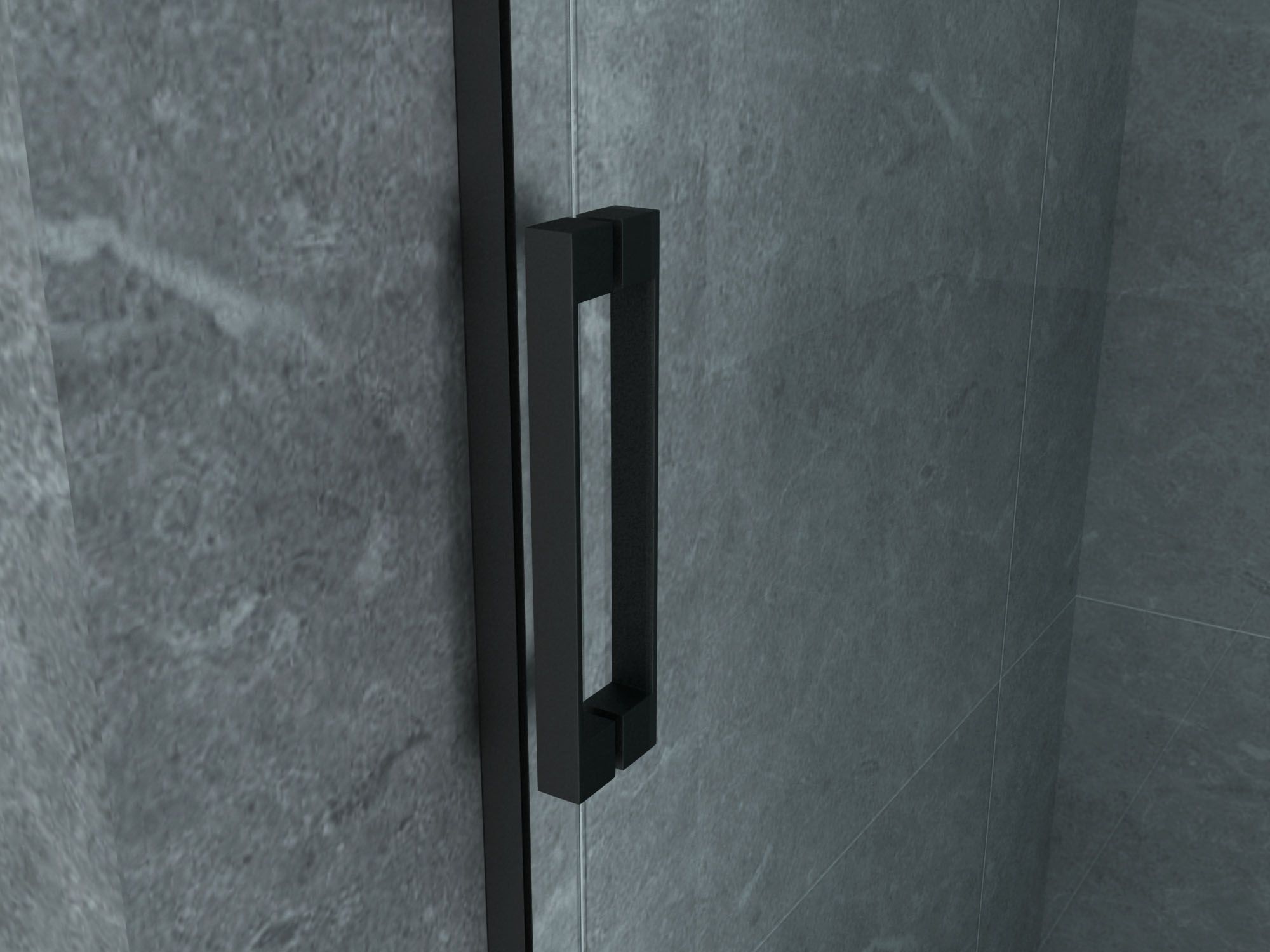 ALONI CABINE DE DOUCHE – PORTE COULISSANTE ET PAROI LATÉRALE - 900X1200X1950MM - NOIR MAT-VERRE CLAIR vue 3