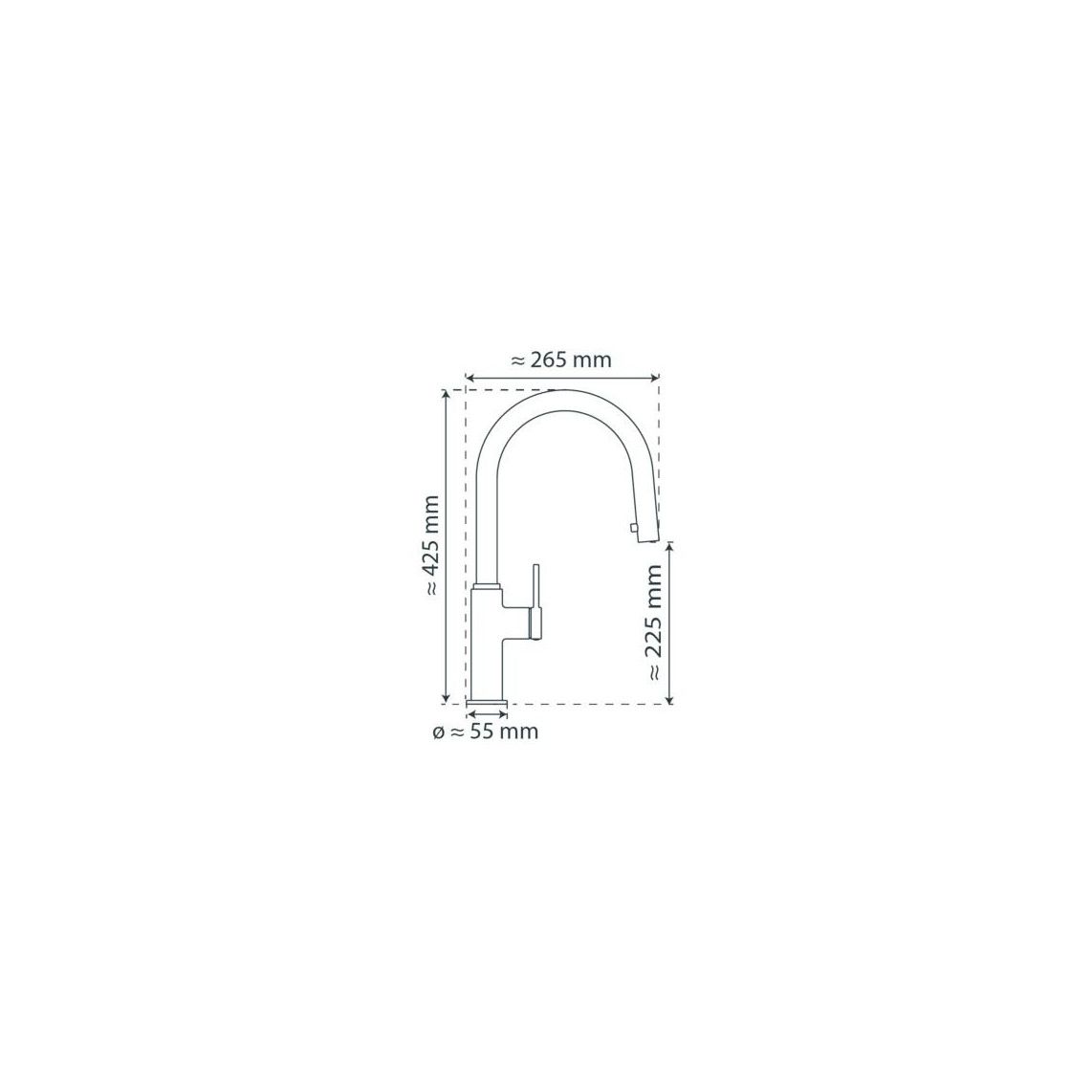 79566 BLACKPOOL Sink mixer, black matt, with pull-out spout vue 4