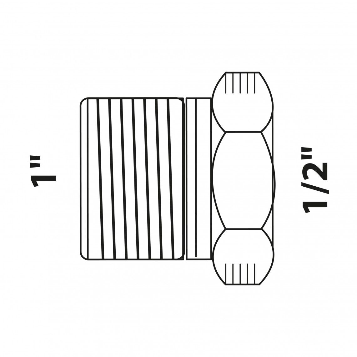 988949955 Reducer piece, red brass, 1" male x 1/2" female vue 2