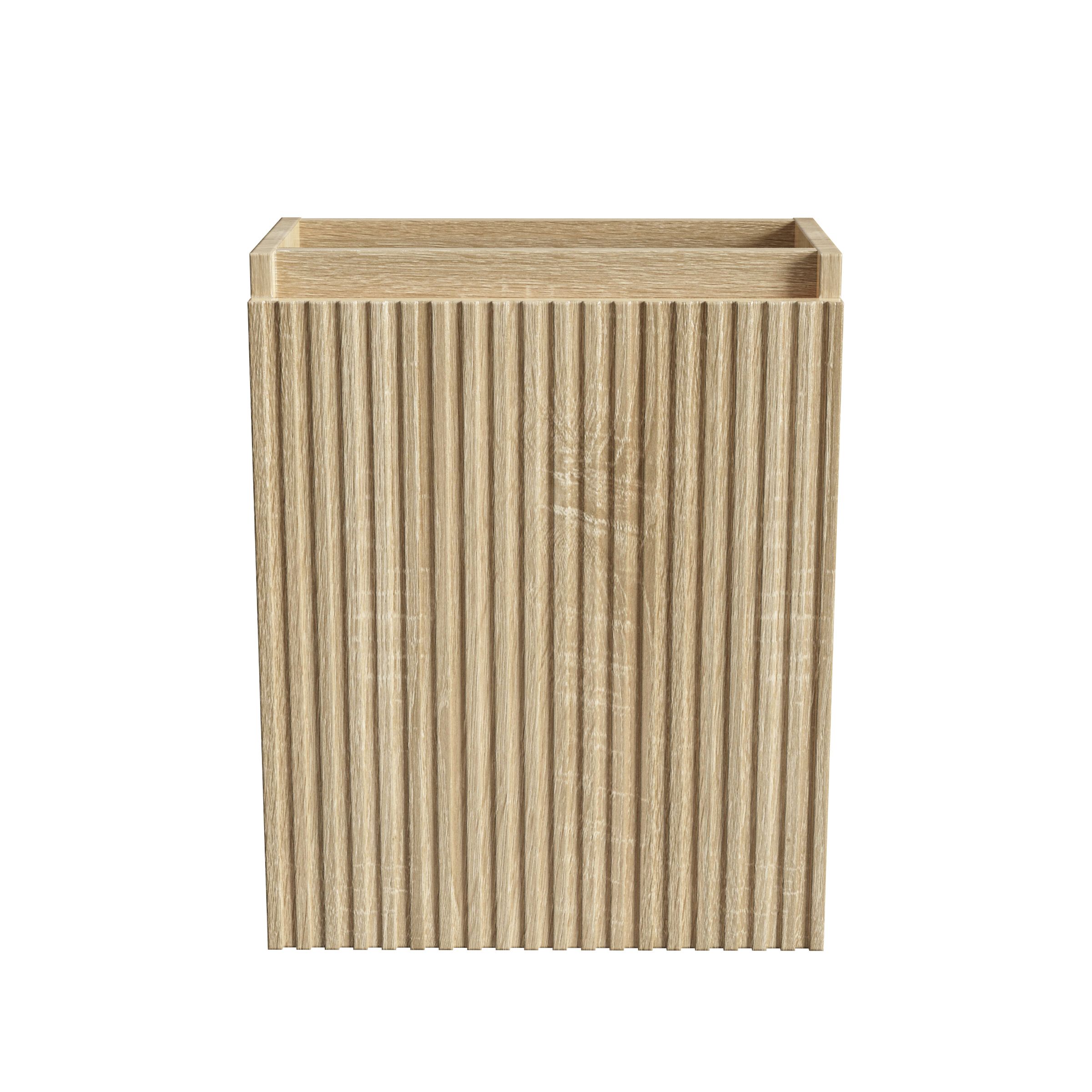 ALONI MIKARO MEUBLE DE TOILETTE - 1 PORTE - RÉVERSIBLE - SANS POIGNÉE - SOFT CLOSE - 40X50X22,3 CM - CHÊNE CLAIR vue 2