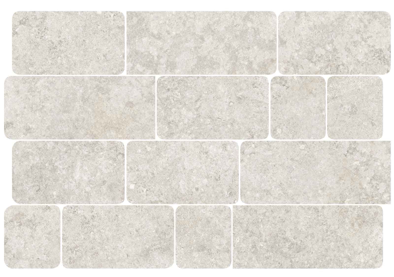 MOSAICO PETRA WHITE 48,8×32,8